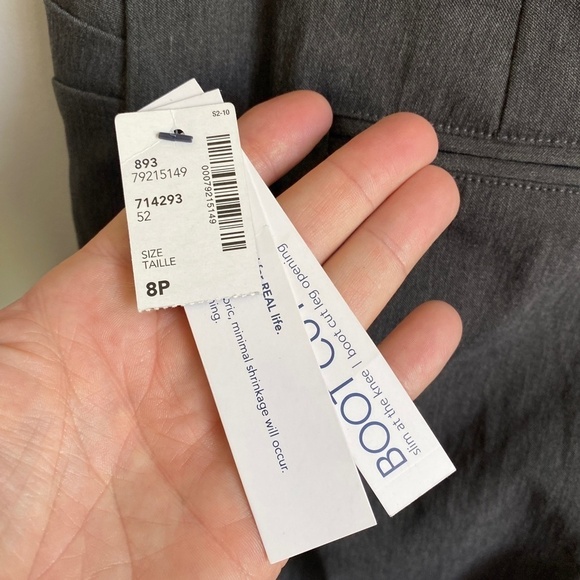 Reitman Petites Original Comfort Women's NWT‎ Gray Bootcut Dress Pants Size 8P - Picture 6 of 14